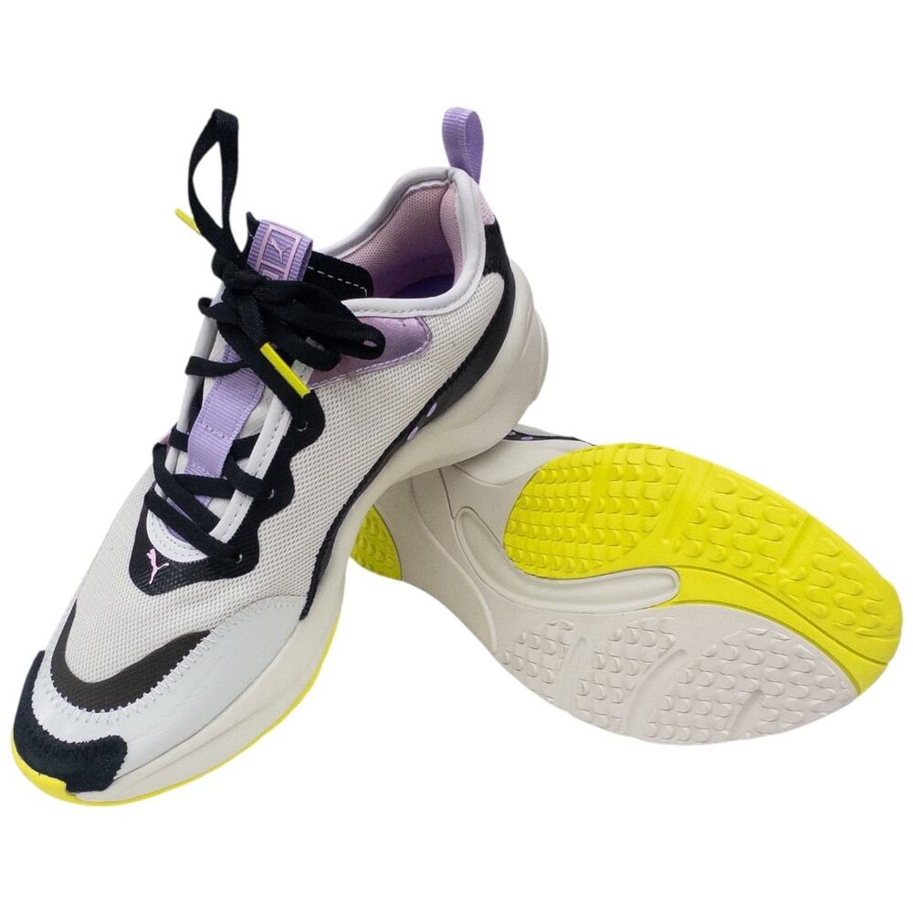 Puma Rise Rainbow Dash Women Size 8 Sneakers 374955-02 Purple Pink
